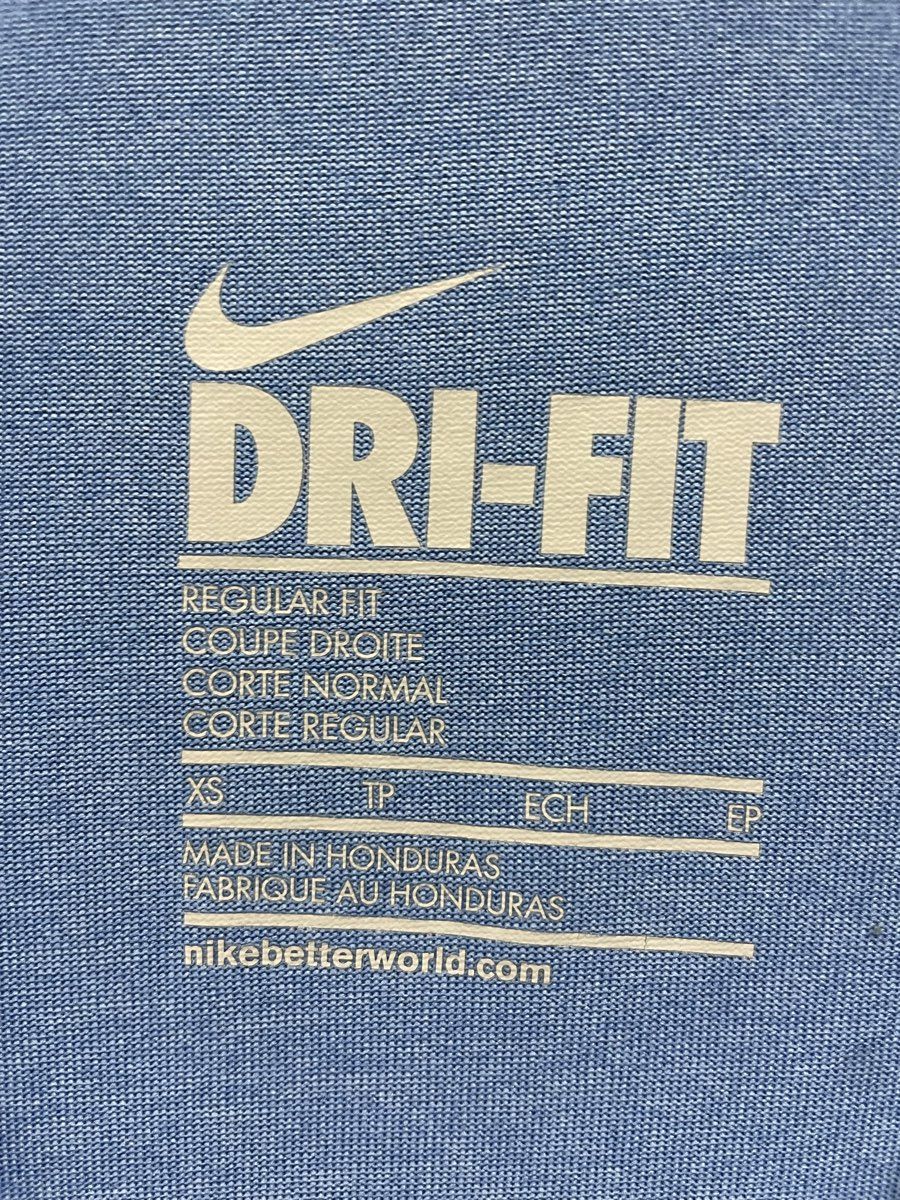 Nike Women's Dri-FIT Long Sleeve Shirt Light Blue Regular Fit Sz XS