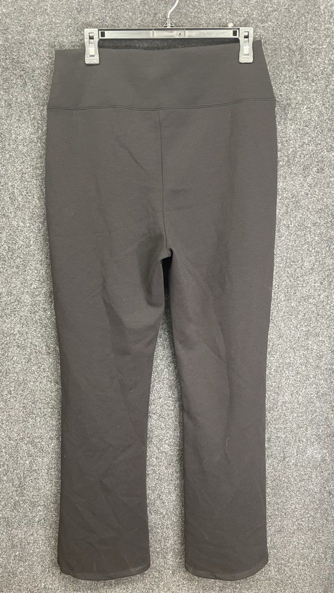 Savvi Women's Oliva Slim Boot Pant Leggings Black Compression Slit NWT Sz L