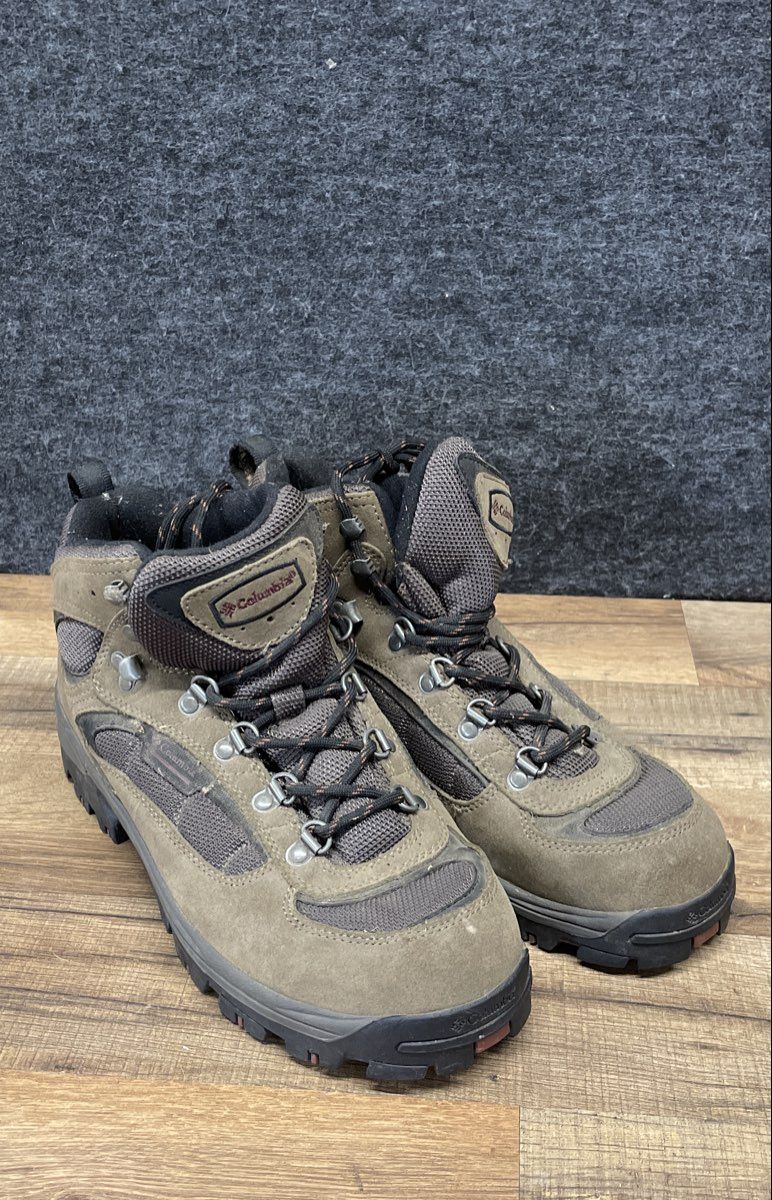 Columbia Hilltop Ridge Brown Suede Mesh Mid Hiking Boots Men's Size 10