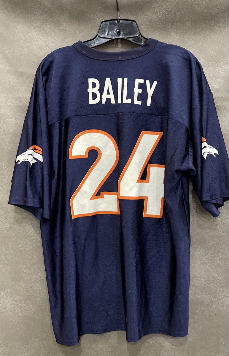 Vintage NFL Players Champ Bailey Denver Broncos #24 Football Jersey Sz L