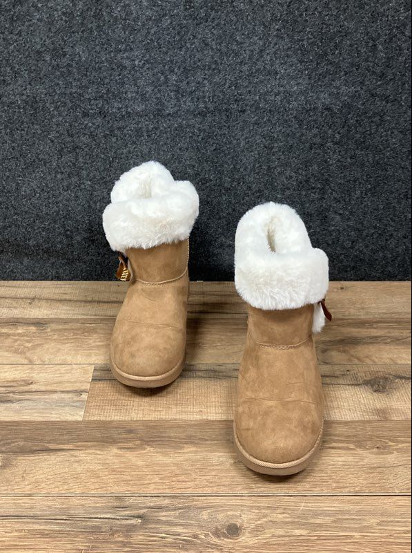 Juicy Couture Kiersey Tan Faux Suede Faux Fur Winter Boots Size 8