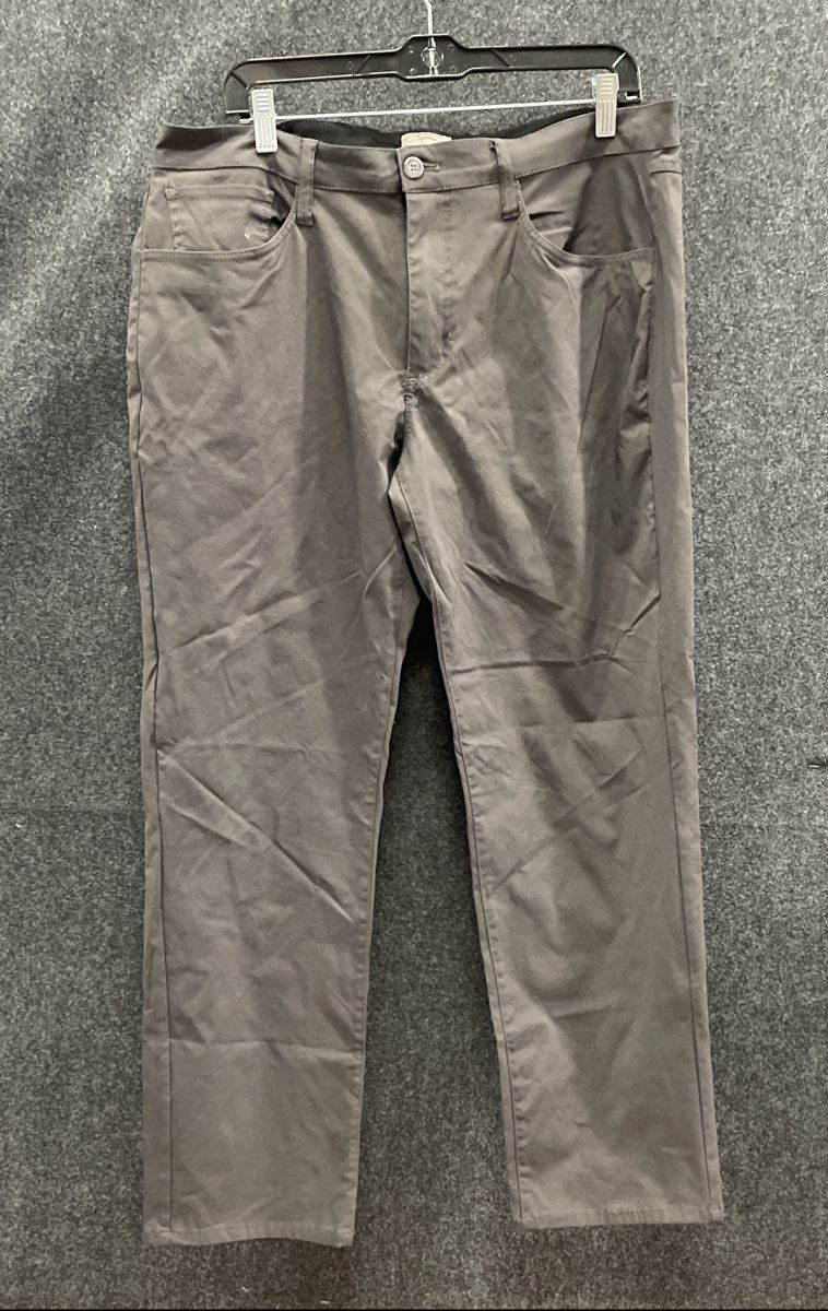 Weatherproof Vintage Men's Grey Straight Fit Nylon Spandex Stretch Pants 36x30