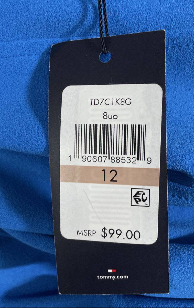 Tommy Hilfiger Women's Cobalt Blue Sleeveless Fit & Flare Dress 12 NWT