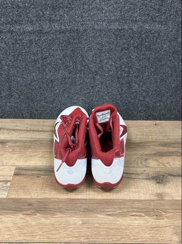 Nike Alpha Pro Mid Flywire Team Red White Football Cleats Size 10.5
