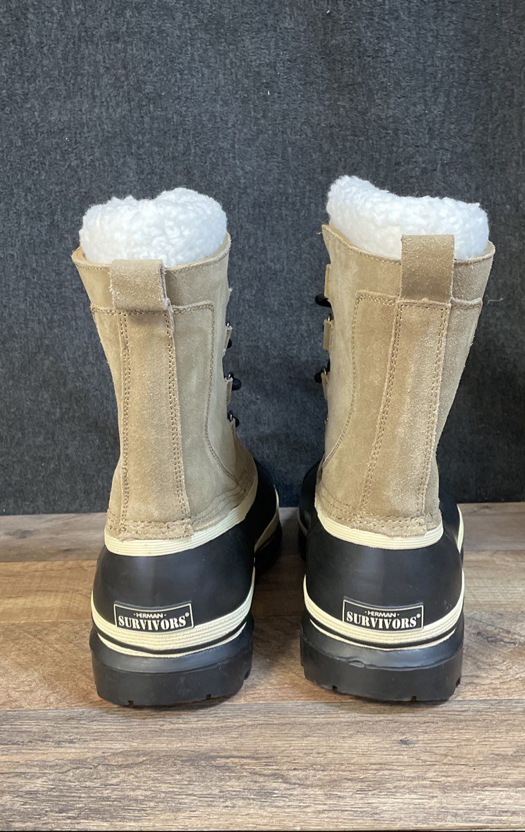 Herman Survivors Tan Black Thinsulate Winter Pac Duck Boots Men's Size 11