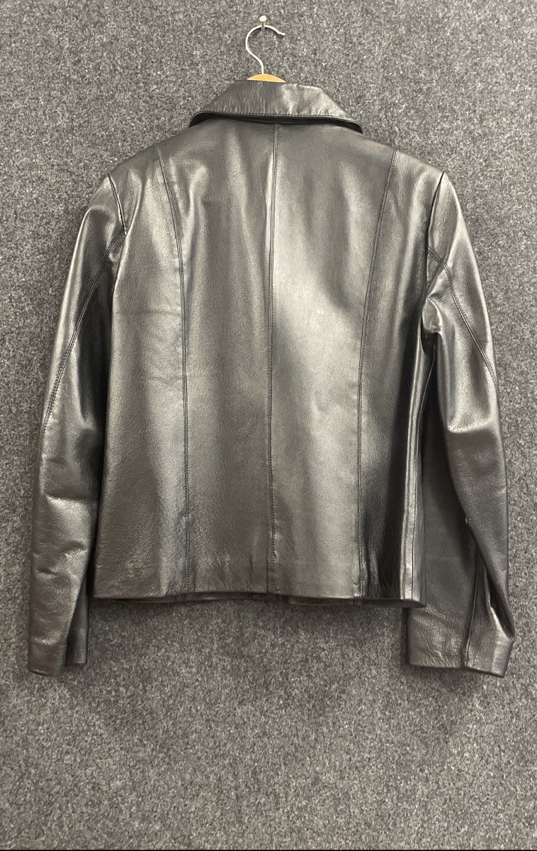 Adler Collection Women's Black Genuine Leather Zip Front Jacket Sz S
