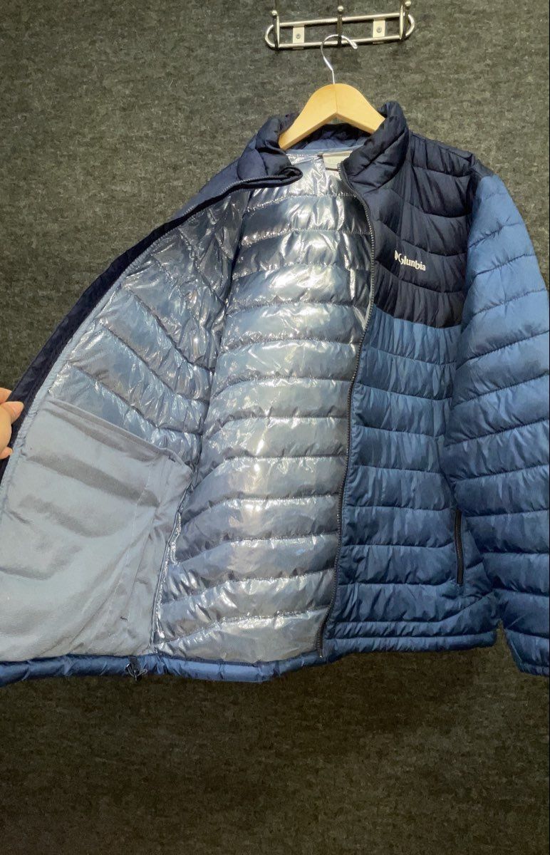 Columbia Men's Blue Two-Tone Omni-Heat Quilted Puffer Jacket Sz L