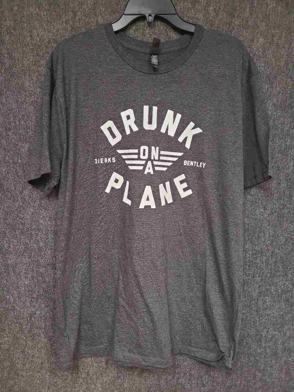 Dierks Bentley Drunk On A Plane Country Music Graphic T-Shirt Sz XL