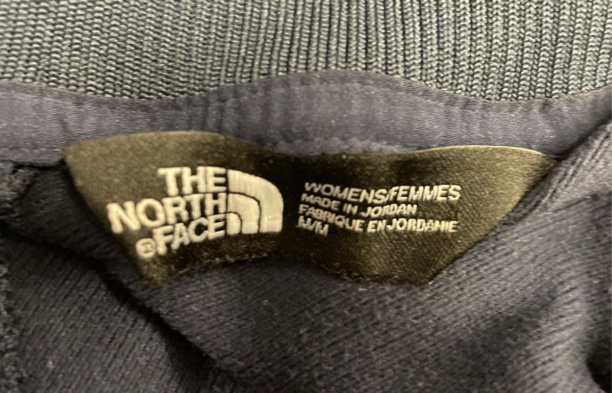 The North Face Women's Navy Blue Full Zip Mock Neck Track Jacket Size M