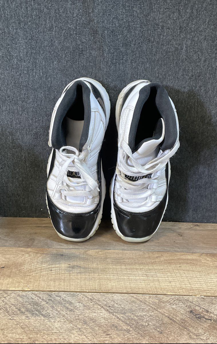 Air Jordan 11 Retro Gratitude DMP White Black Gold GS Size 5Y