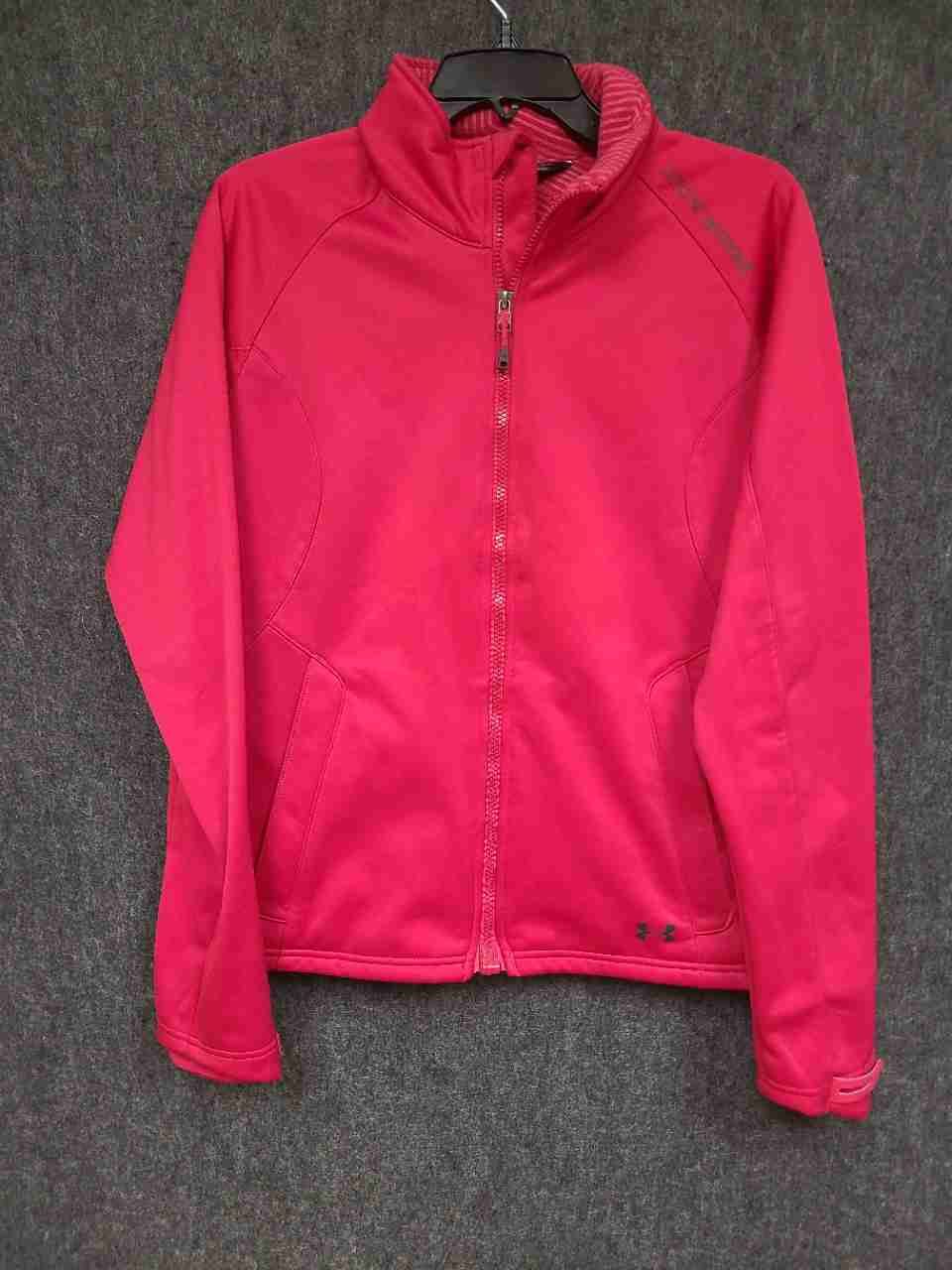 Under Armour Women's Pink ColdGear Infrared Fitted Full Zip Jacket Size L