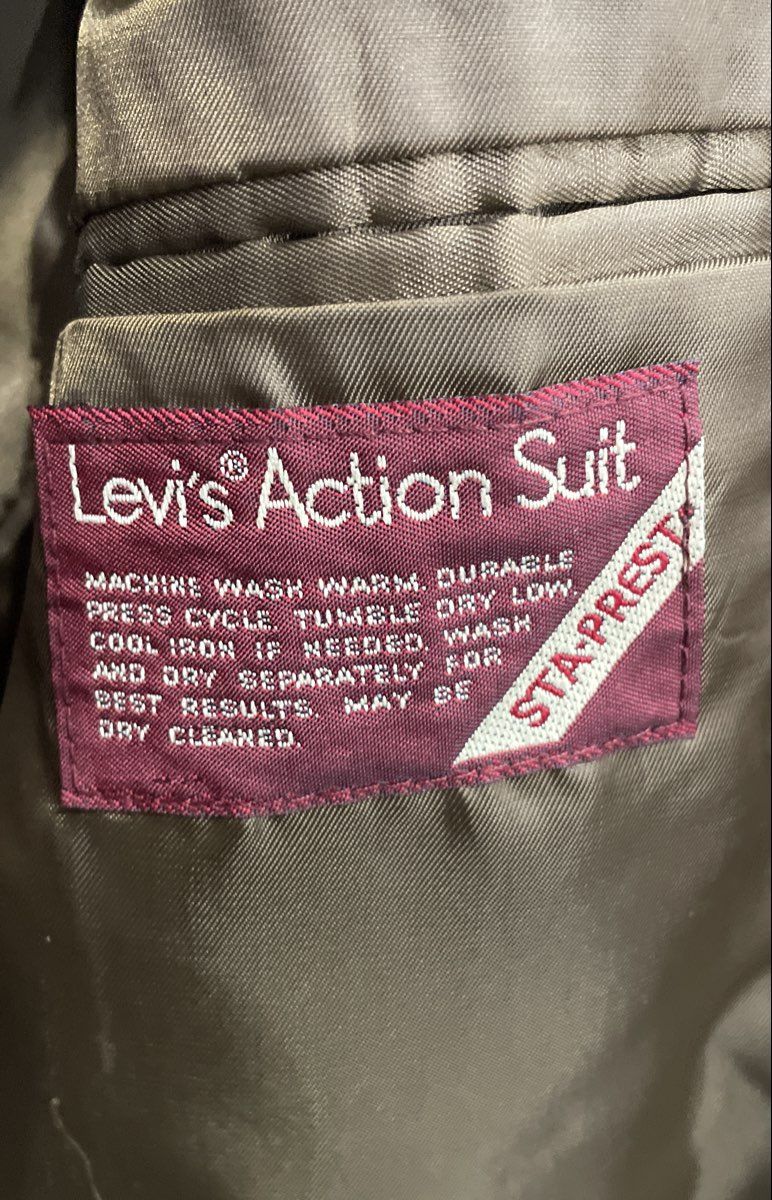 Vintage 70s Levi's Men's Action Suit Jacket Brown Sta-Prest Sport Coat Blazer