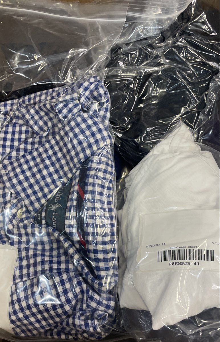 20 Lb Bulk Reseller Clothing Lot Men's Women's Brands Lululemon RL Levi's CK MK