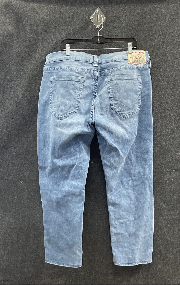 True Religion Men's Geno Relaxed Slim Blue Faded Jeans Size 42