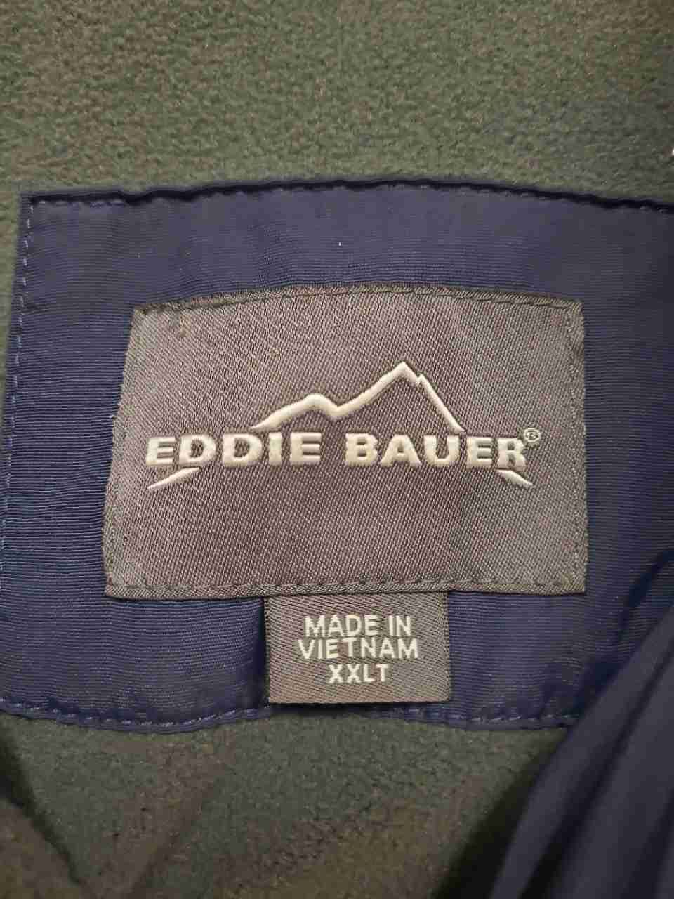 Eddie Bauer Men's Jacket Navy Blue Thermore Insulated Full Zip Sz XXLT