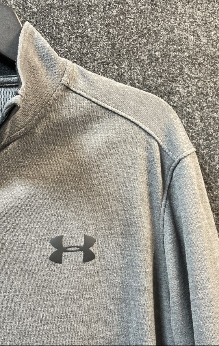 Under Armour Men's Gray ColdGear 1/4 Zip Pullover Loose Fit Jacket Sz M