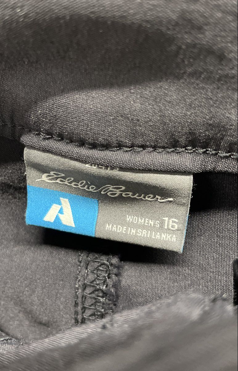 Eddie Bauer Women's Black First Ascent Guide Pro Hiking Cargo Pants Sz 16