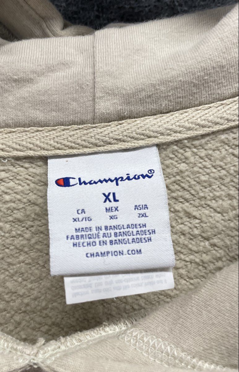 Champion Men's Cream Mountain Nature Graphic Pullover Hoodie Sweatshirt XL