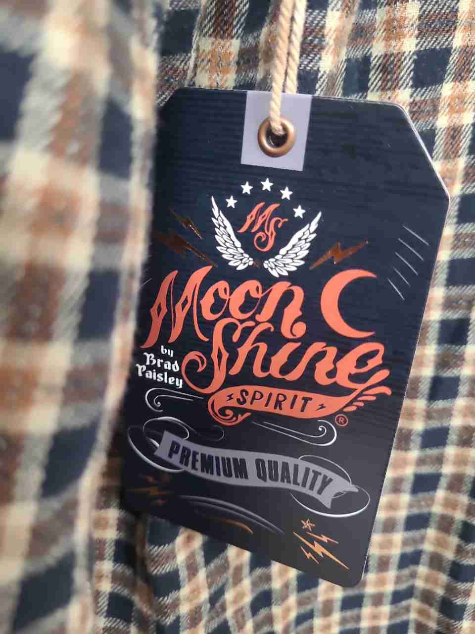 Moonshine Spirit Brad Paisley Western Plaid Pearl Snap Shirt Sz XL NWT