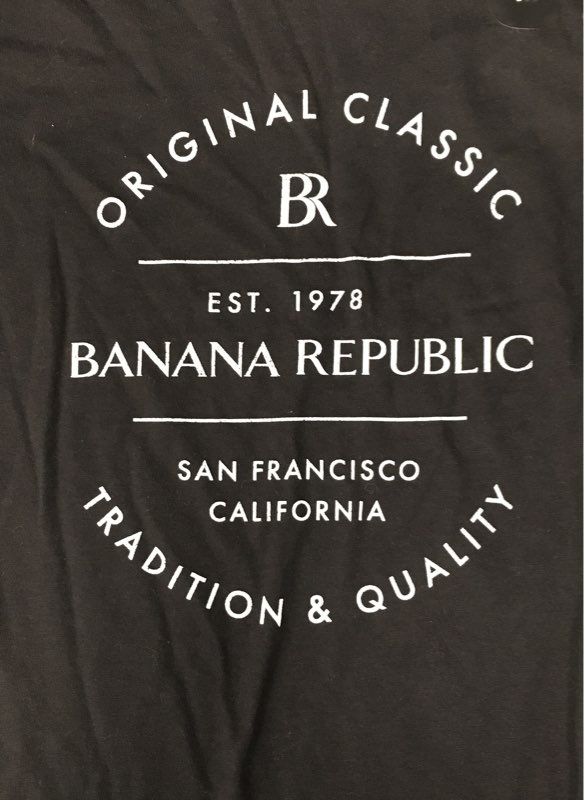 Banana Republic Men's Black Original Classic Graphic Tee Est 1978 NWT Sz M