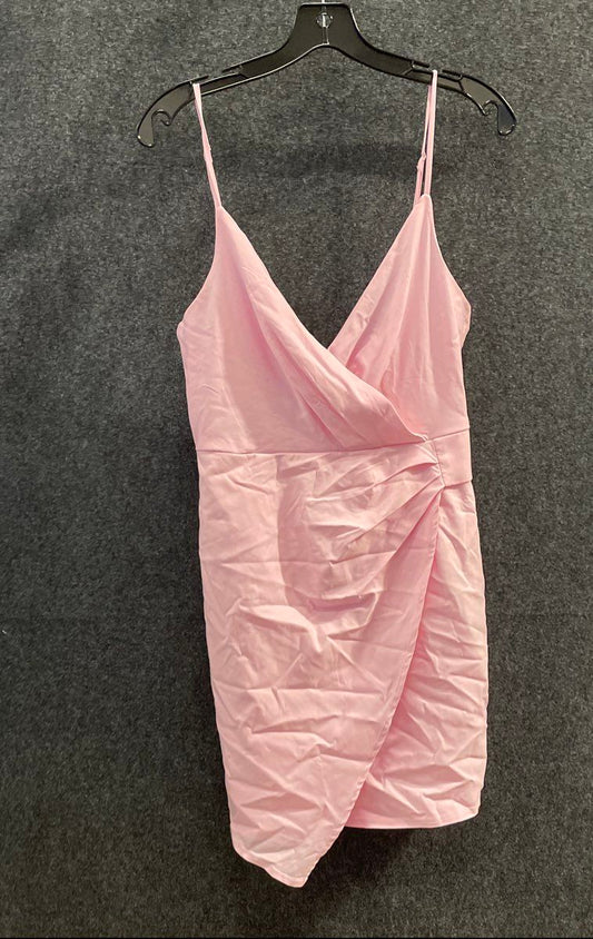3 Sisters Boutique Blue Blush Women's Pink Sofia Surplice Mini Dress Sz L NWT
