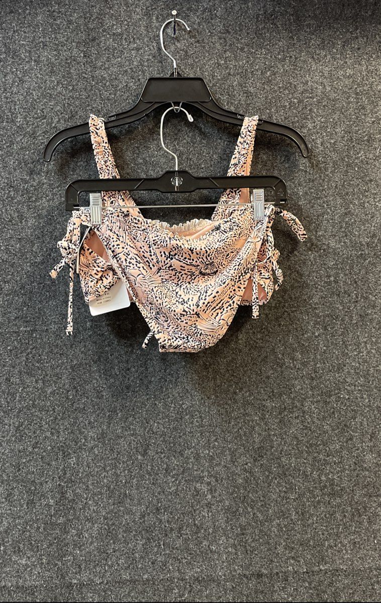 Indigo Rein Women's 2-Piece Bikini Peach Leopard Safari Princess NWT Sz M