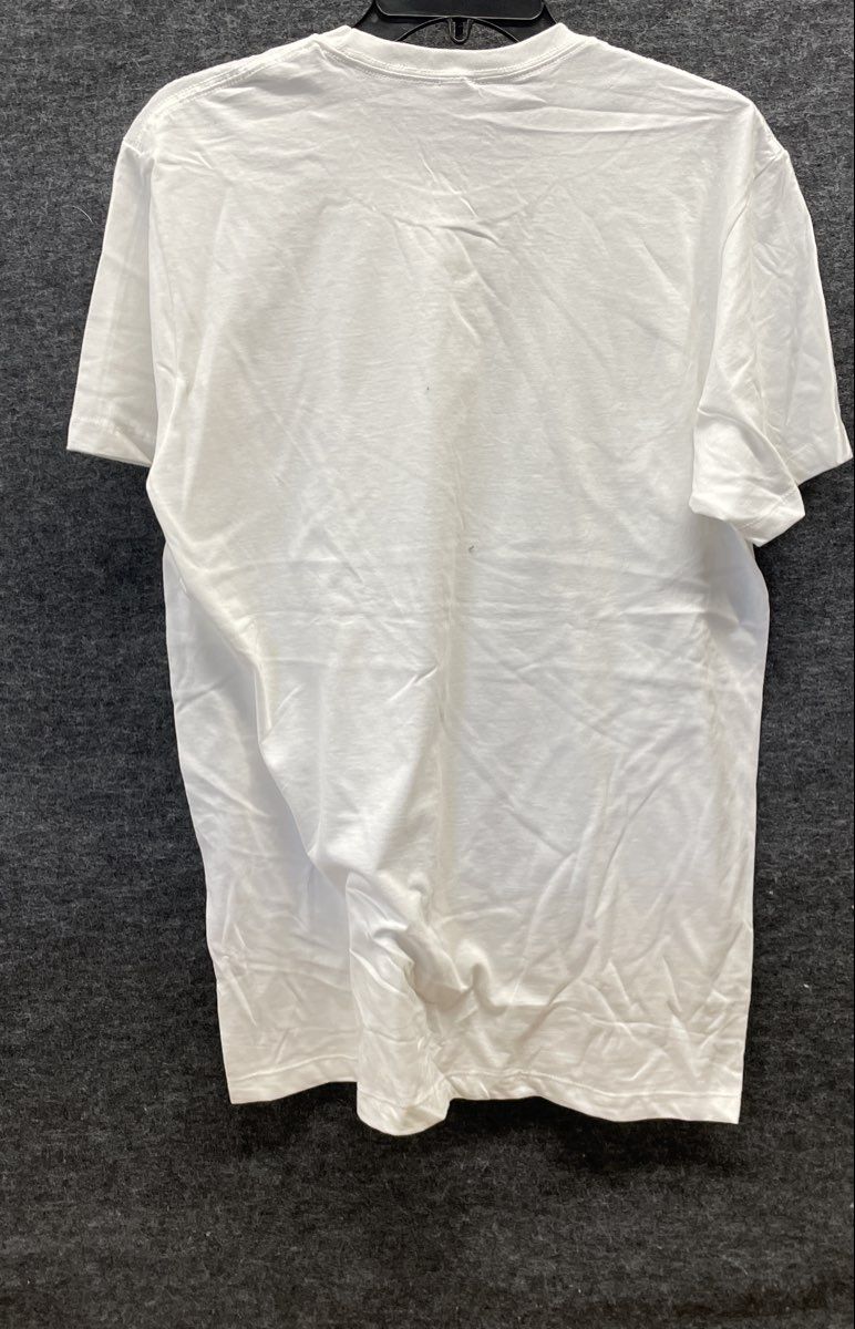 Pacific Men's White Crew Neck T-Shirts Lot of 10 100% Cotton New Sz L