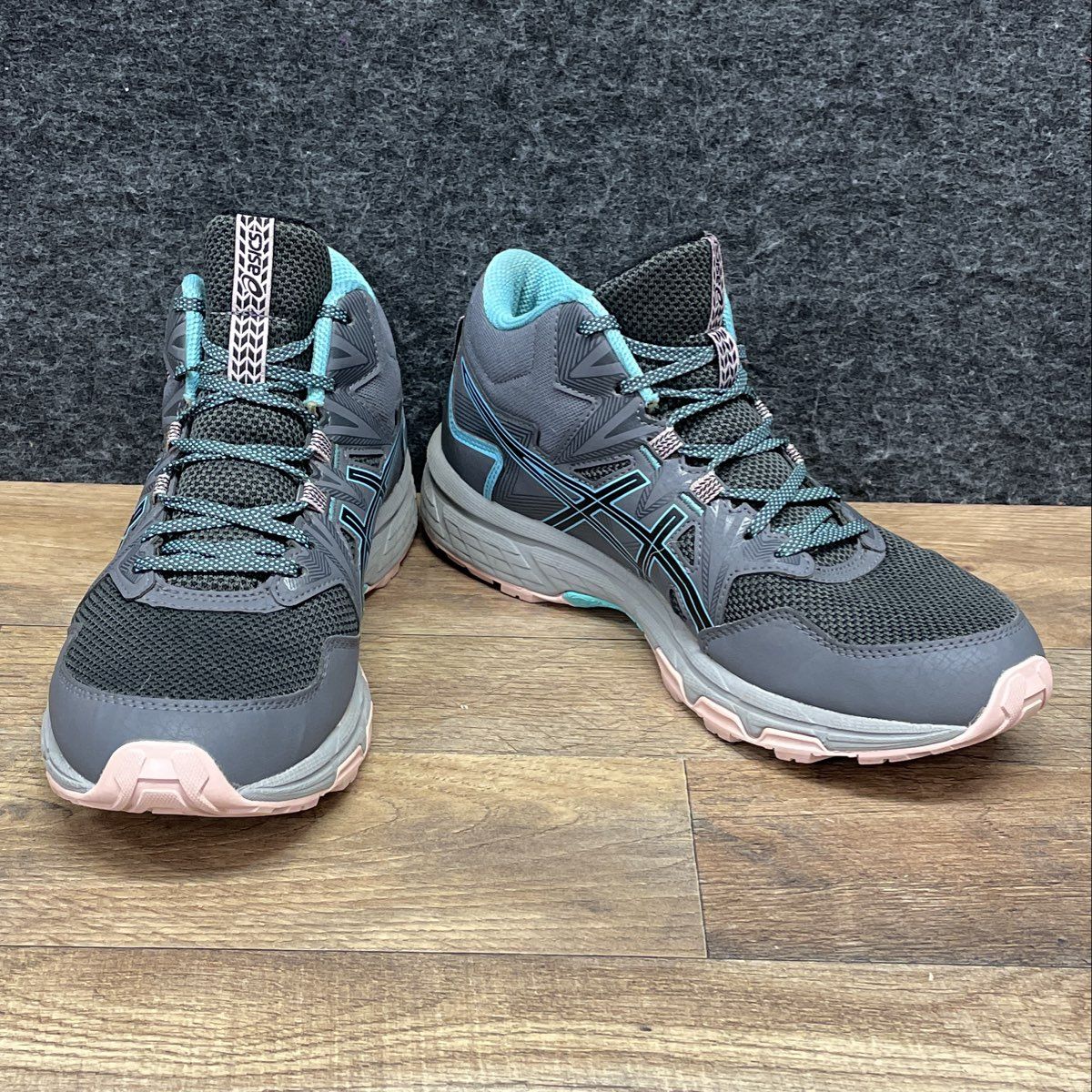 Asics Gel-Venture 8 MT Grey Teal Pink Women's Trail Running Boots Size 10