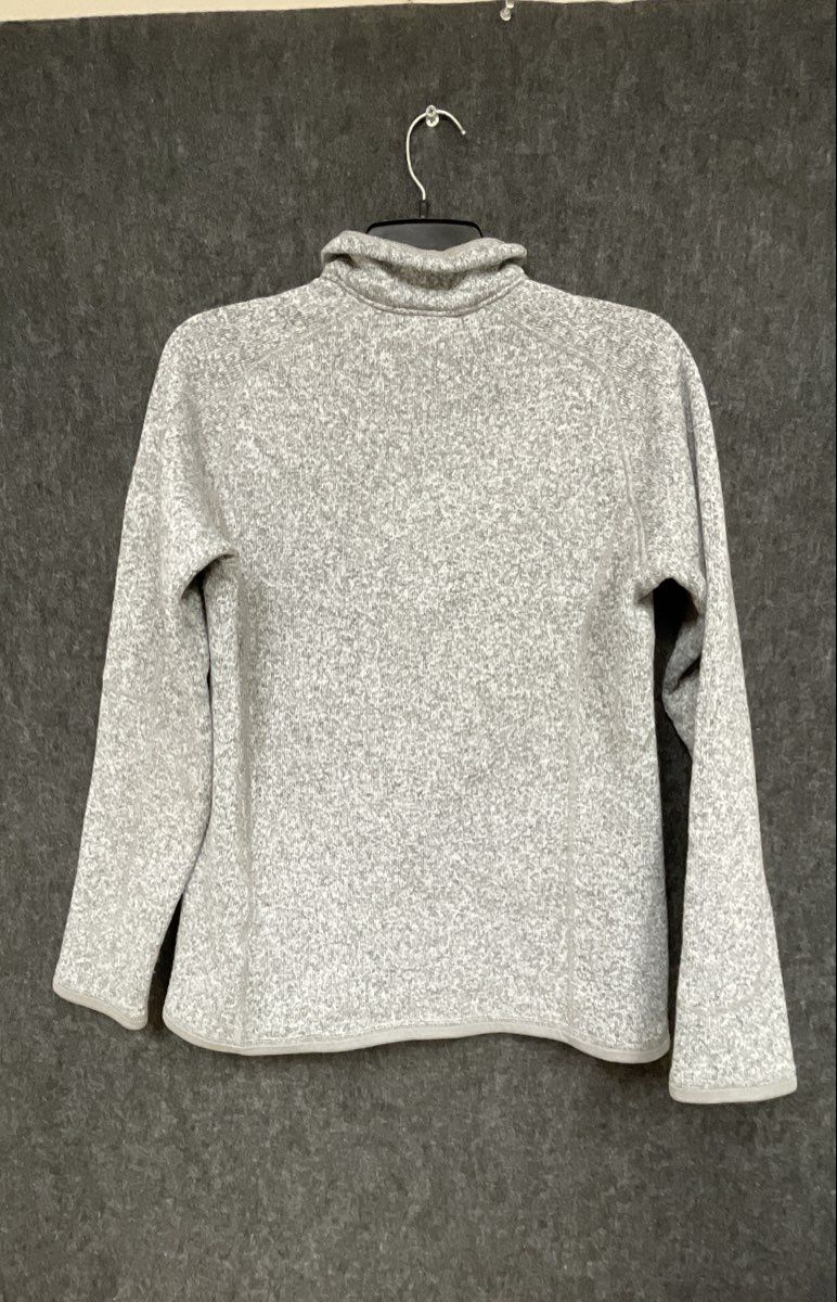 Patagonia Women's Better Sweater 1/4 Zip Fleece Jacket Heathered Gray Sz L