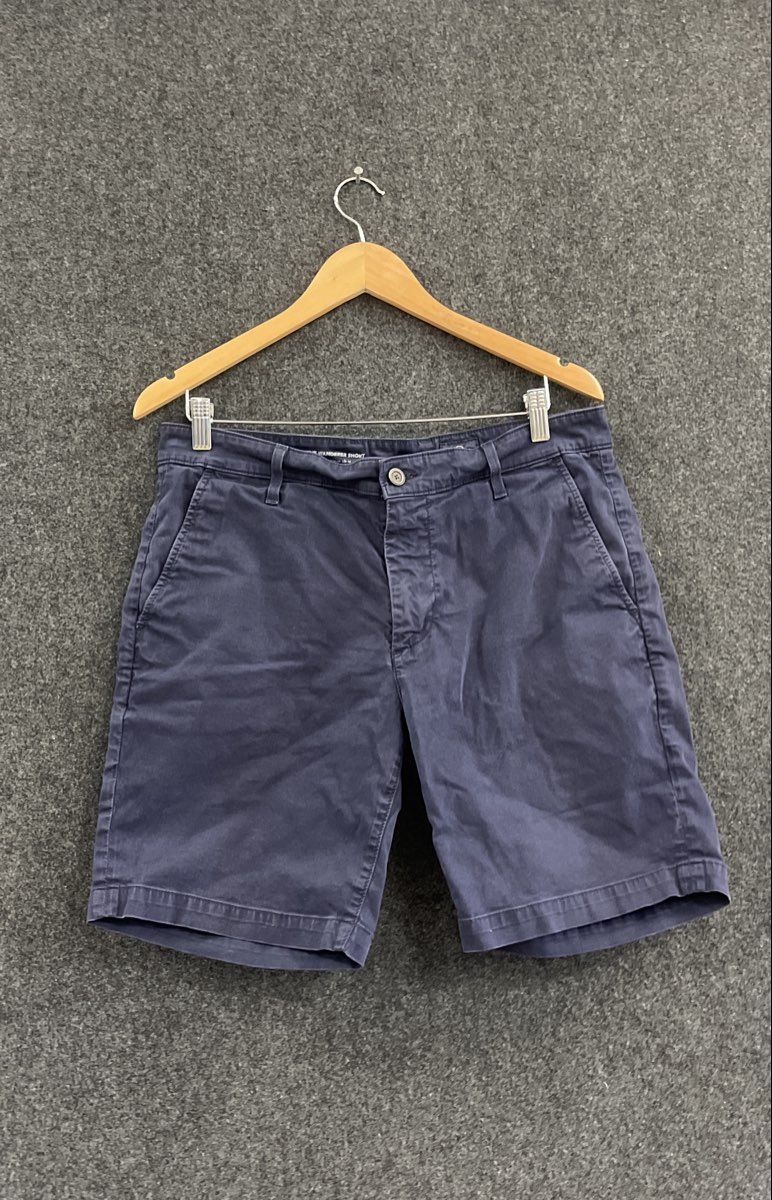 AG Adriano Goldschmied Men's Wanderer Chino Shorts Navy Stretch Sz 33
