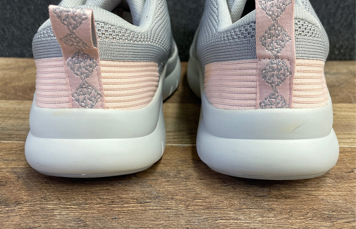 Alegria ROK n ROLL Q-Smidt Light Grey Pink Knit Sneakers Women's Size 38 US 8