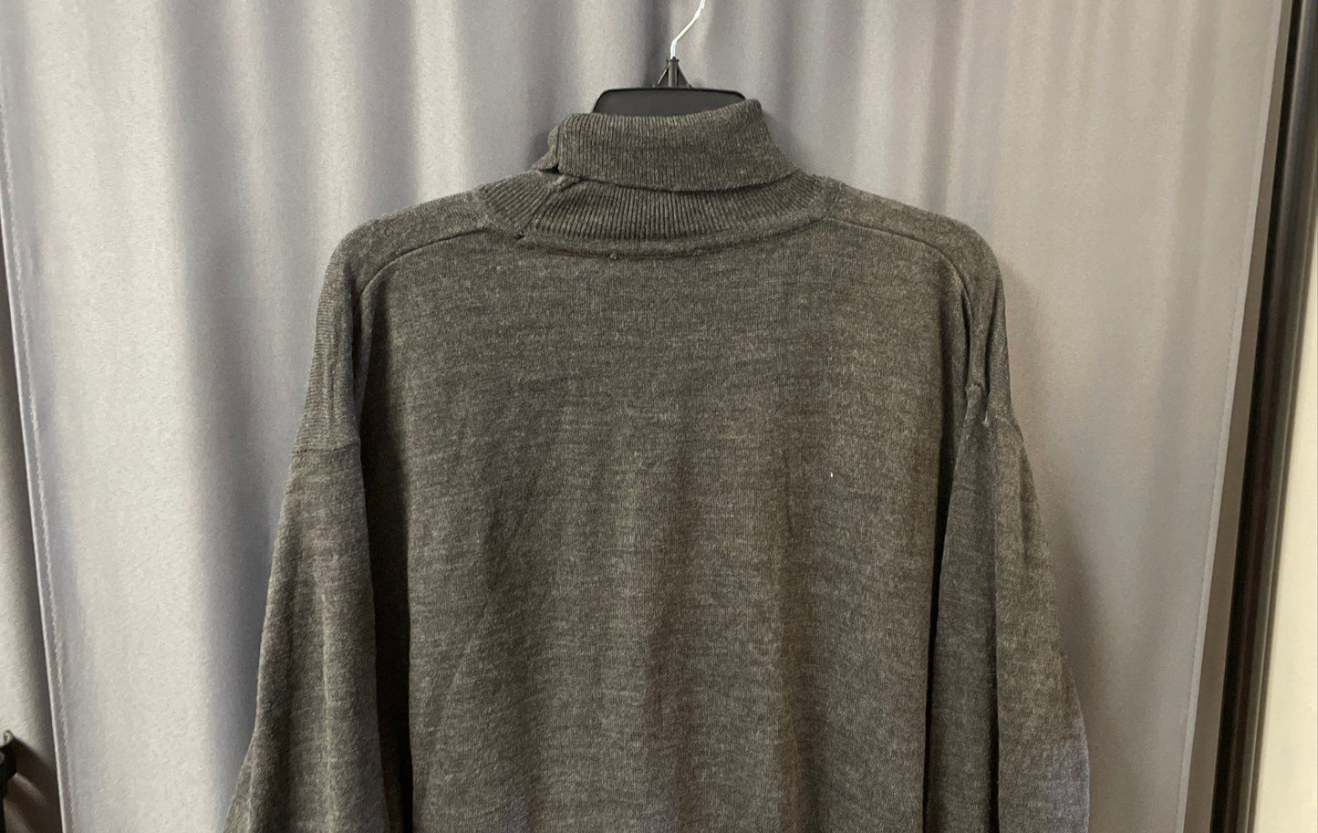 Dolce Roma Men's Charcoal Gray Wool Blend Turtleneck Sweater NWT Sz 2XL