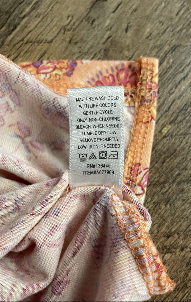 MUK LUKS Women's Orange Floral Pajama Set Short Sleeve Top Pants Sz 2X
