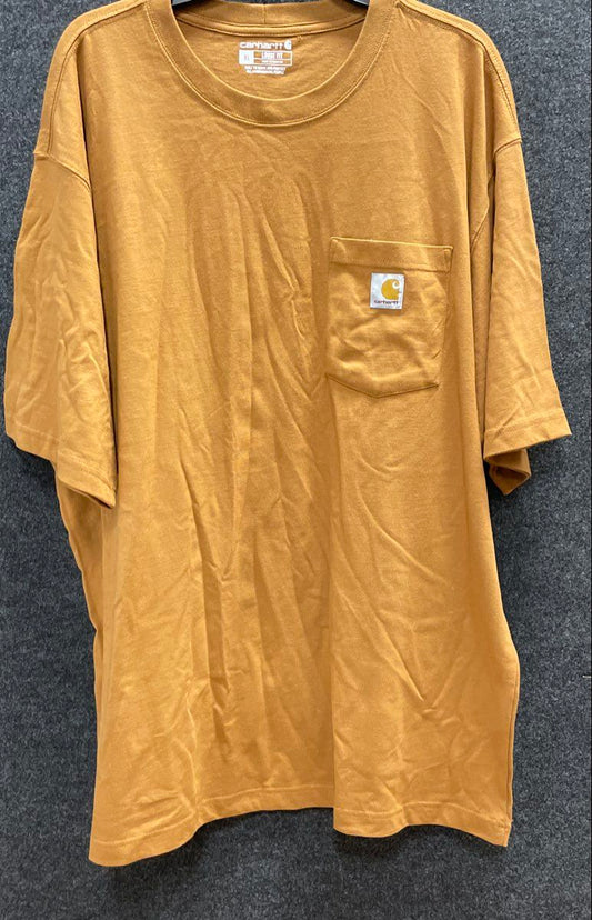 Carhartt Men's Ochre K87 Heavyweight Loose Fit Workwear Pocket T-Shirt Sz XL