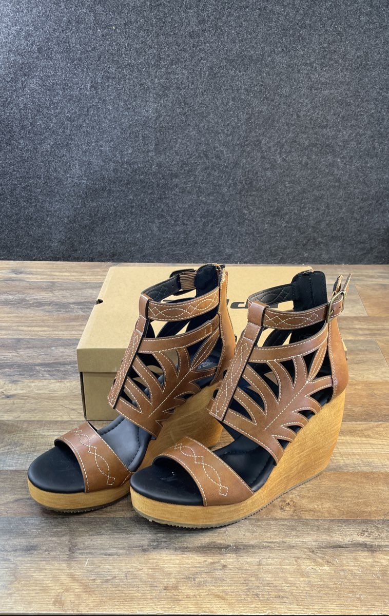 Lane Becca Wedge Desert Clay Gladiator Sandals NWT Women's 9
