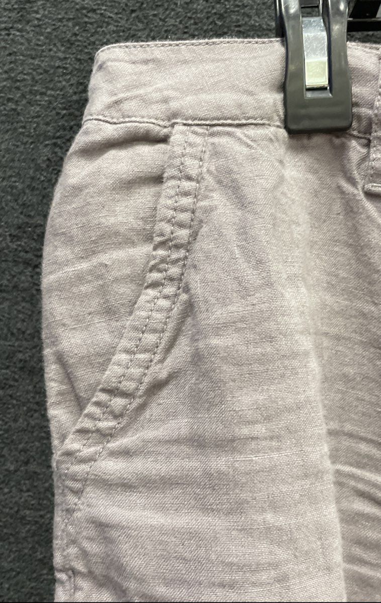 Fat Face Women's Baird McNutt Irish Linen Cropped Pants Dusty Lilac Sz 12