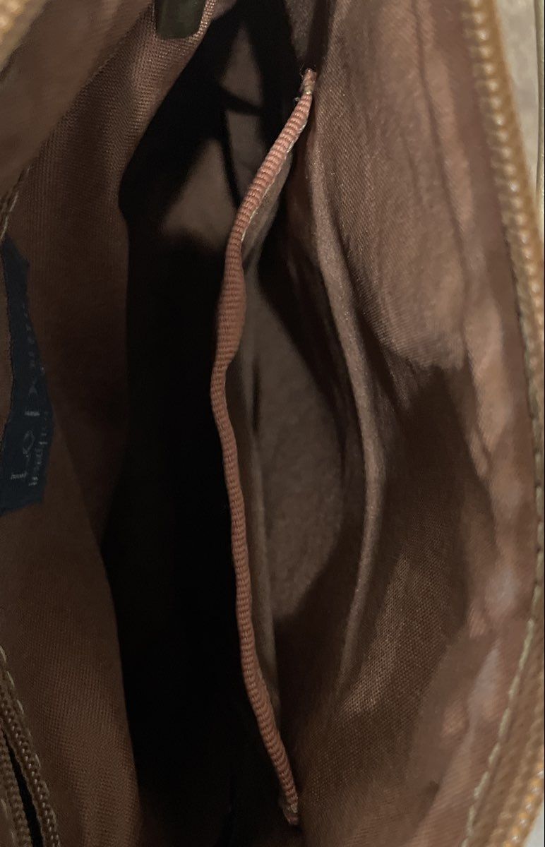 Le Donne Tan Leather Crossbody Shoulder Bag Adjustable Strap Medium