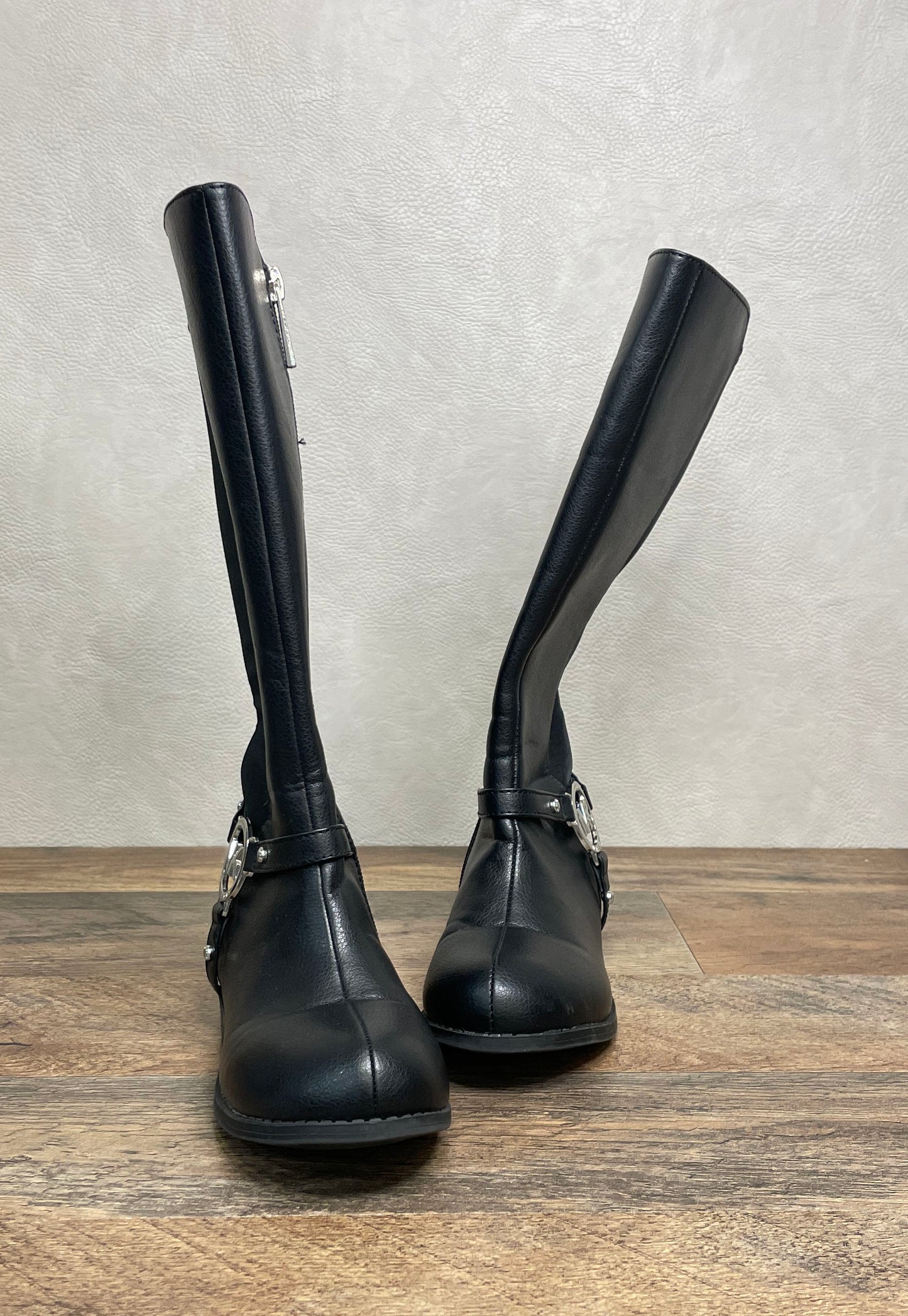 Michael Kors Kids Emma Kaya 2 Black Knee High Riding Boots Size 12