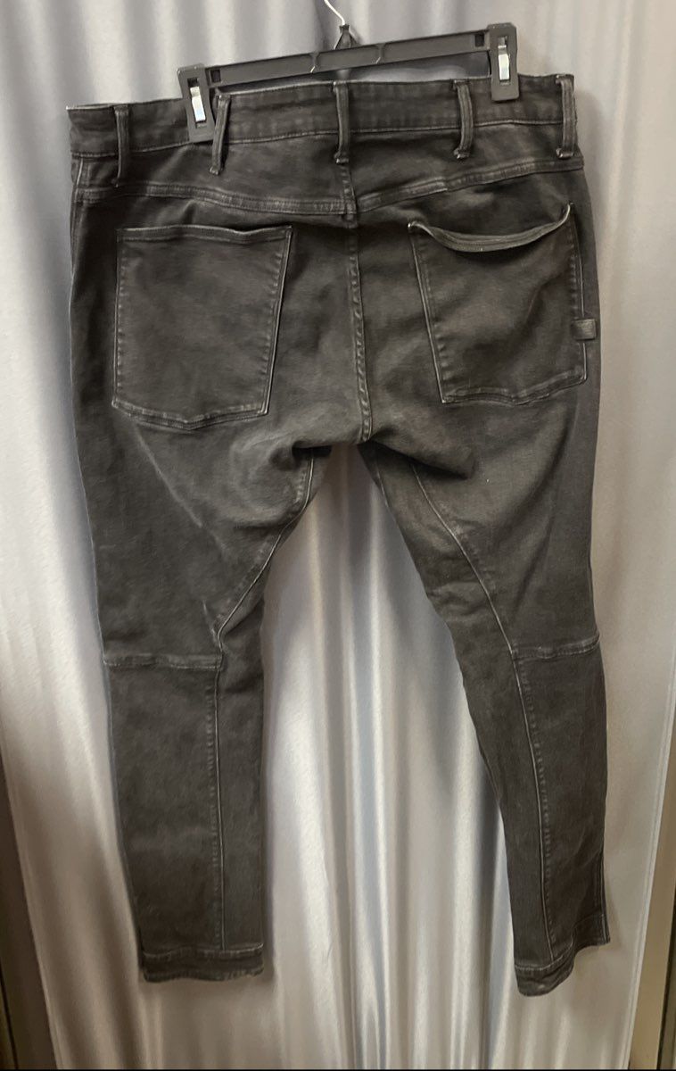 G-Star Raw Men's Air Defense Skinny Black Faded Jeans Sz 38x32