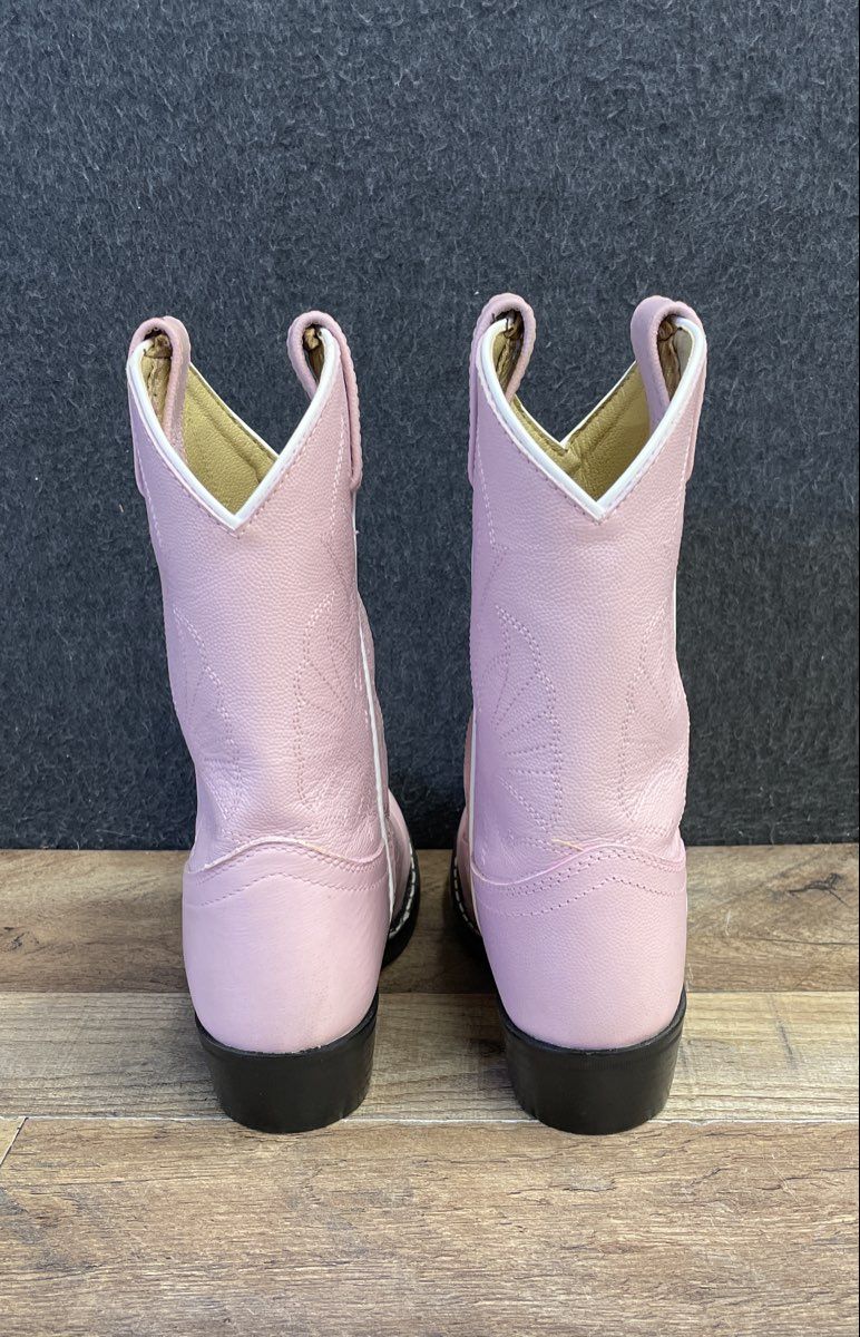 Masterson Boot Co. Pink Leather Western Cowboy Boots Youth Size 1