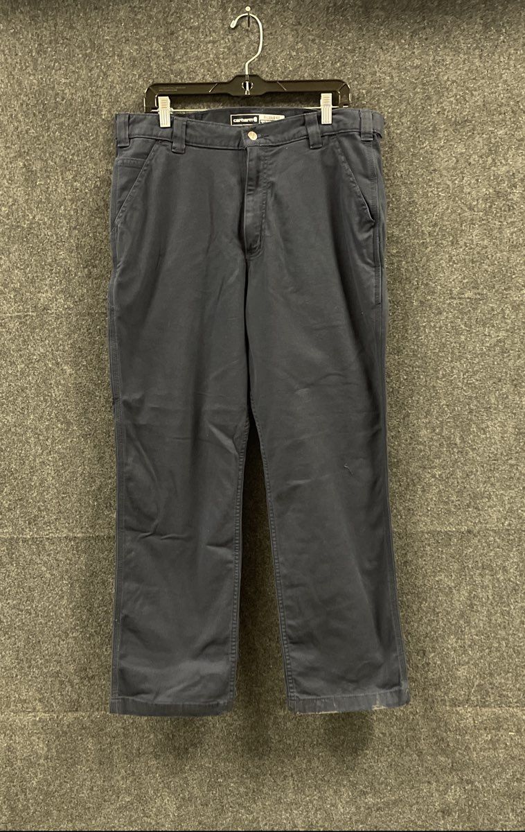 Carhartt Men's Rugged Flex Relaxed Fit Canvas Work Pants Navy Blue 36x32 NWT