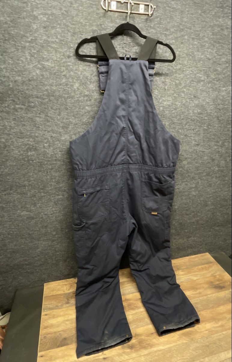 Berne Men's Navy Blue Insulated Quilted Bib Overalls Suburban Propane Sz XL