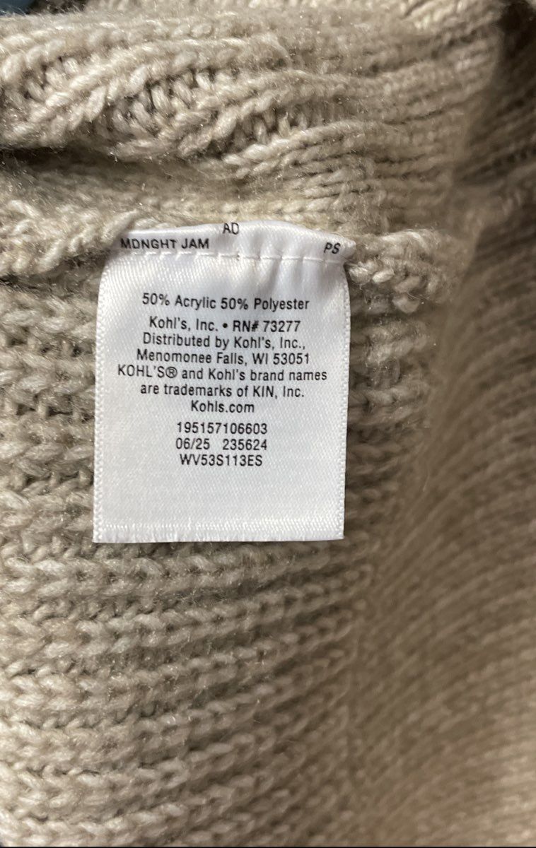 Simply Vera Vera Wang Women's Black Tan Colorblock Mock Neck Sweater PS NWT