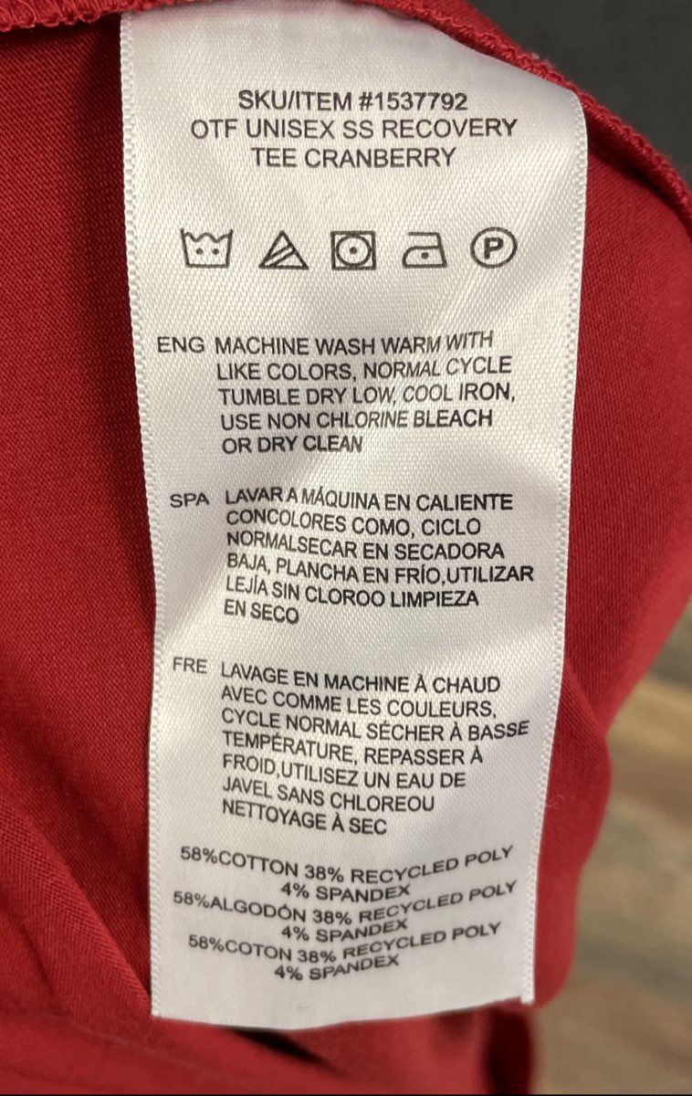 Orangetheory Unisex SS Recovery Tee Cranberry Red More Life Graphic NWT LG