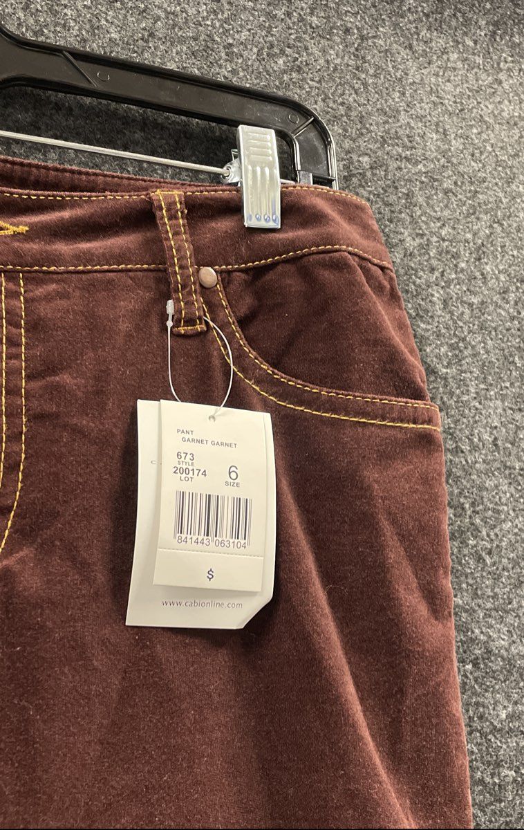 Cabi Women's Garnet Brown Cotton Spandex Bootcut Pants Size 6 NWT