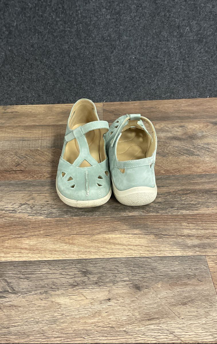 Hotter Martha Green T-Strap Mary Jane Walking Shoes Women's Size 7.5
