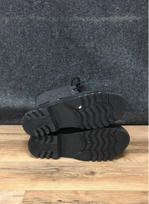 Sperry Top-Sider Saltwater Black Quilted Nylon Duck Boots Women's Size 8