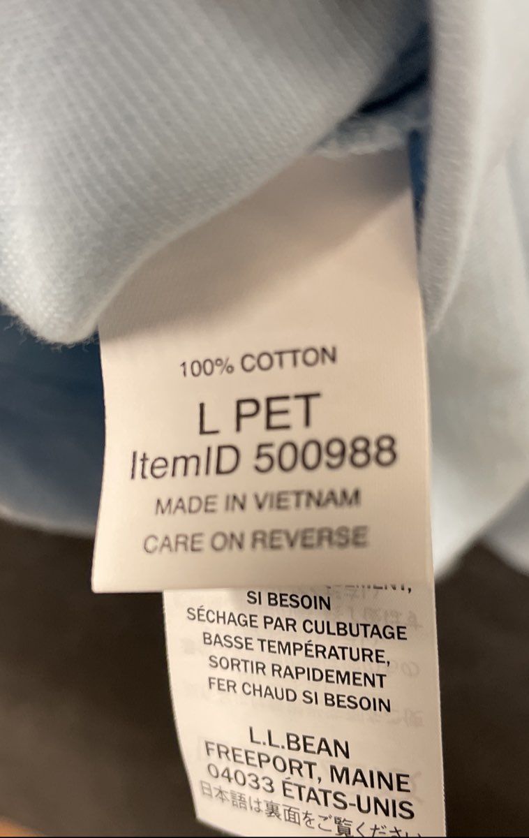 L.L. Bean Women's Light Blue Unshrinkable Mini-Waffle Henley Top Shirt Size LP