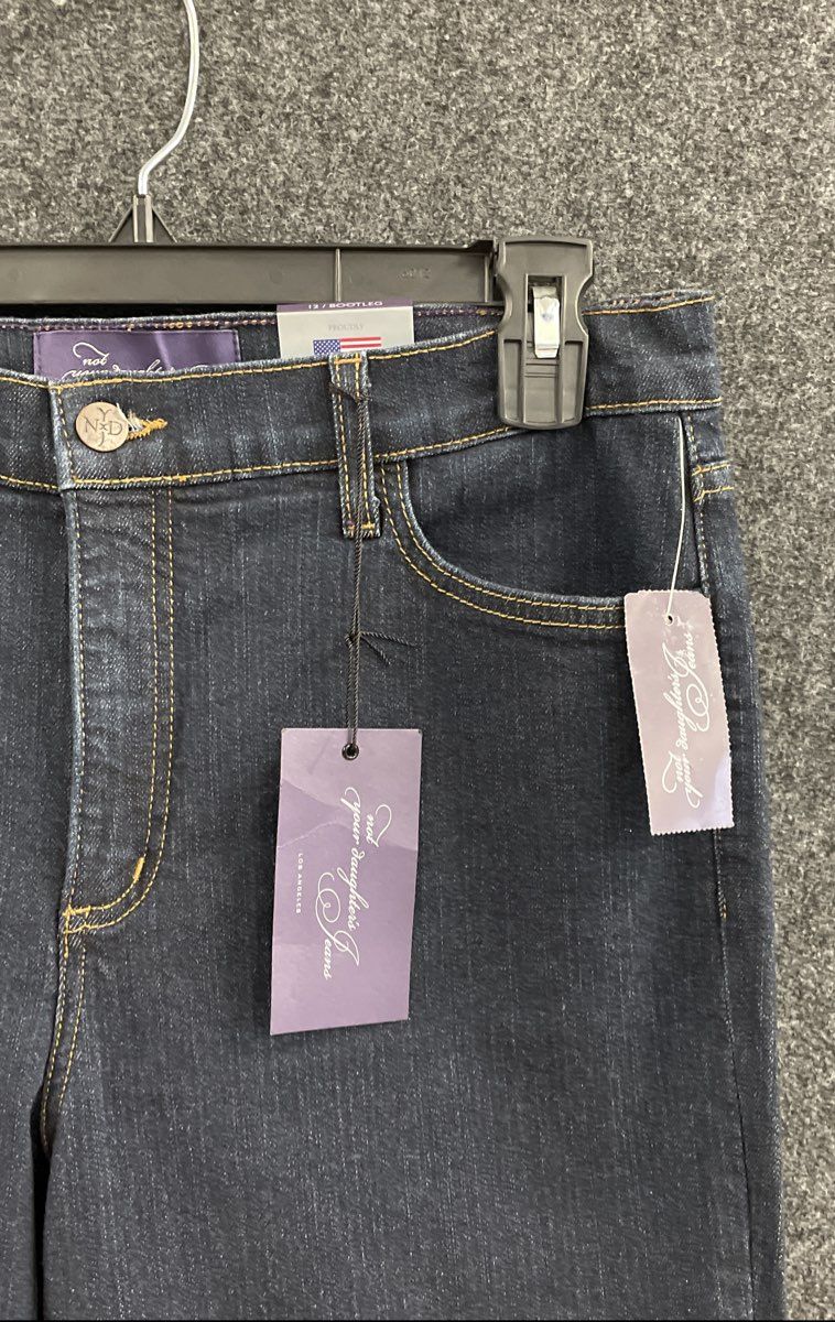 NYDJ Women's Bootcut Jeans Dark Blue Lift Tuck Technology NWT Sz 12