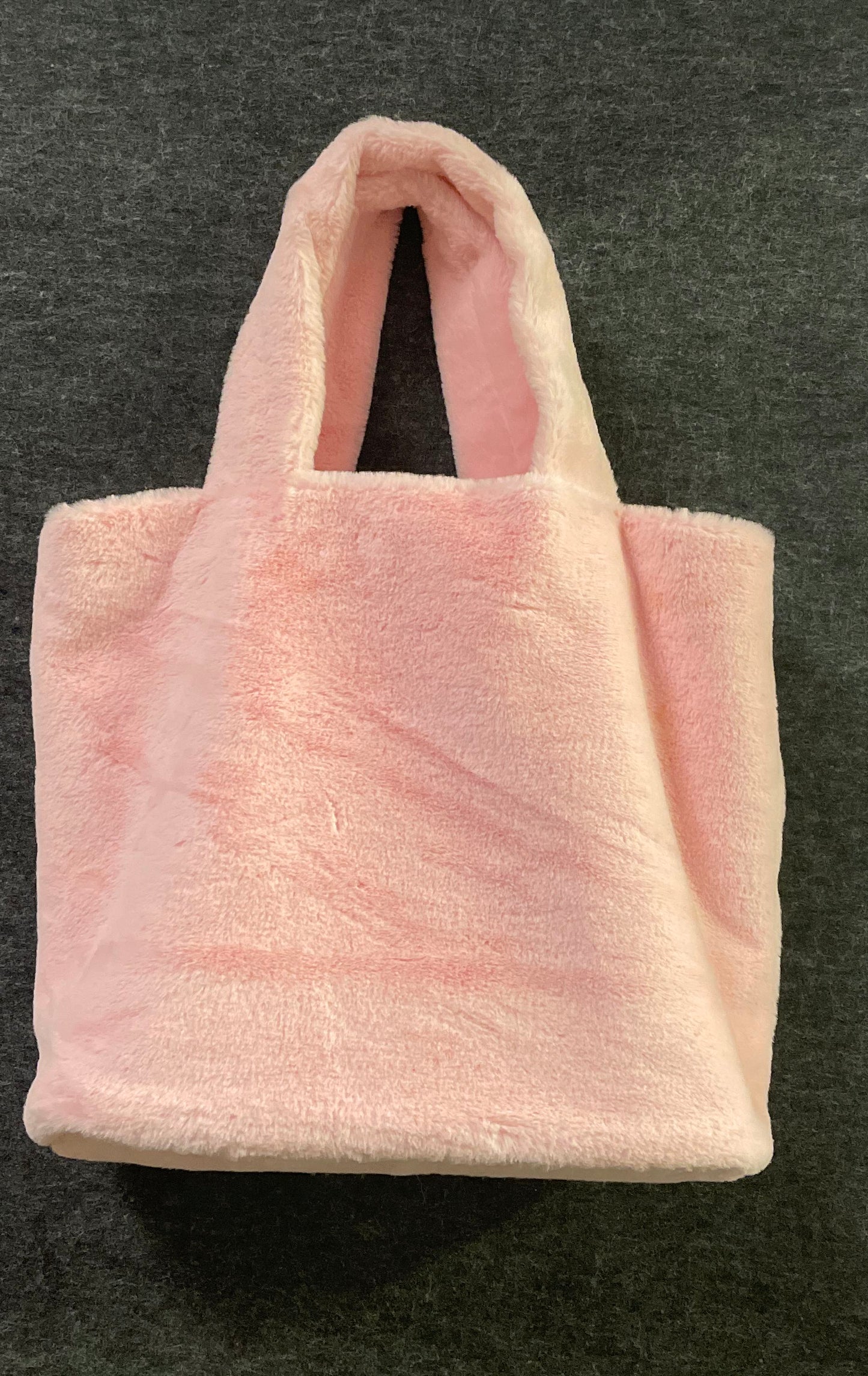 Carolina Herrera Good Girl Pink Faux Fur Tote Bag Small Gold Hardware